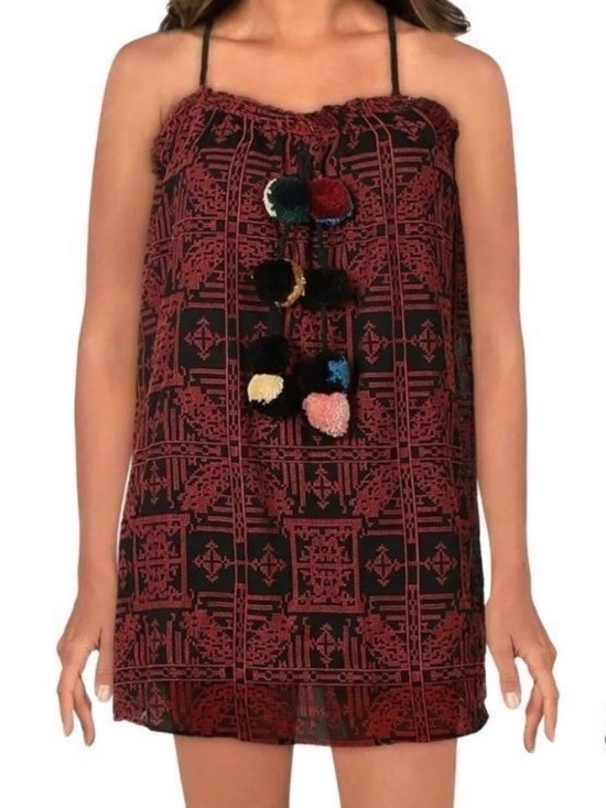 Red Carter Dresses & Skirts - Red Carter Boho Pom-Pom Strap Dress